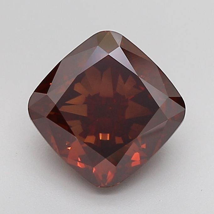 Lab-Grown CUSHION BRILLIANT Diamond - 4.6 Carat, Fancy Vivid Red Color, VS1 Clarity | Sustainable Luxury, Dazzling Brilliance | NONE | Certified delightdiamondsL-1