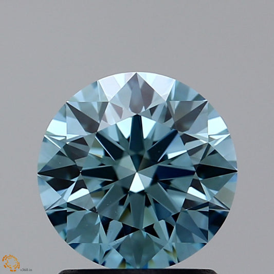 Lab-Grown ROUND Diamond - 1.32 Carat, Fancy Green Color, SI1 Clarity | Sustainable Luxury, Dazzling Brilliance | IGI | Certified LG10989706