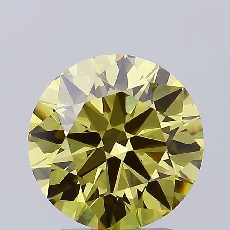 Lab-Grown ROUND Diamond - 2.11 Carat, Fancy Intense Yellow Color, VS1 Clarity | Sustainable Luxury, Dazzling Brilliance | IGI | Certified LG626499004