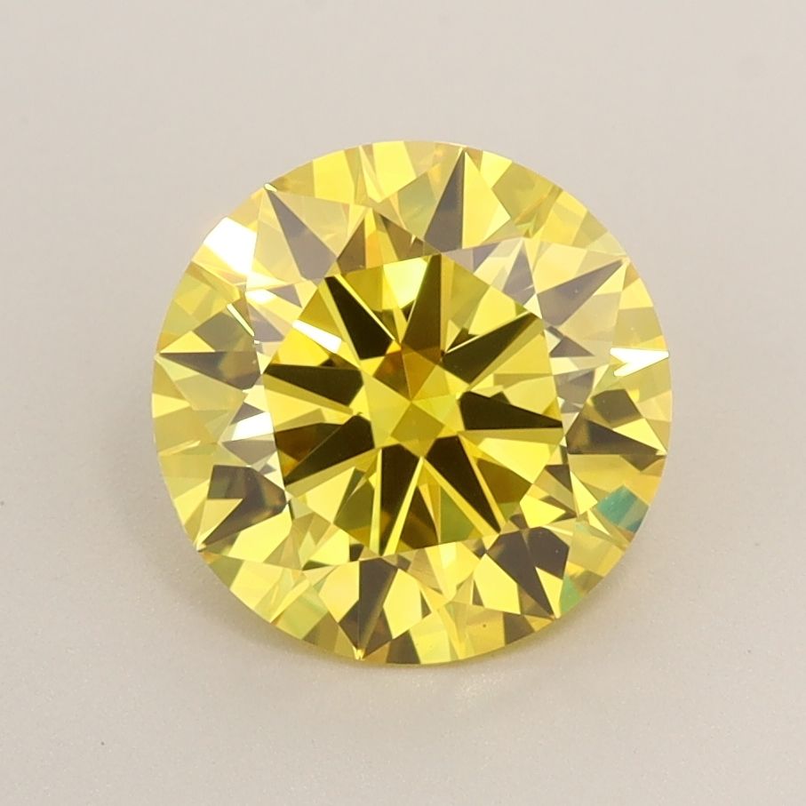 Lab-Grown ROUND Diamond - 2.07 Carat, Fancy Vivid Yellow Color, VVS2 Clarity | Sustainable Luxury, Dazzling Brilliance | IGI | Certified LG588347520