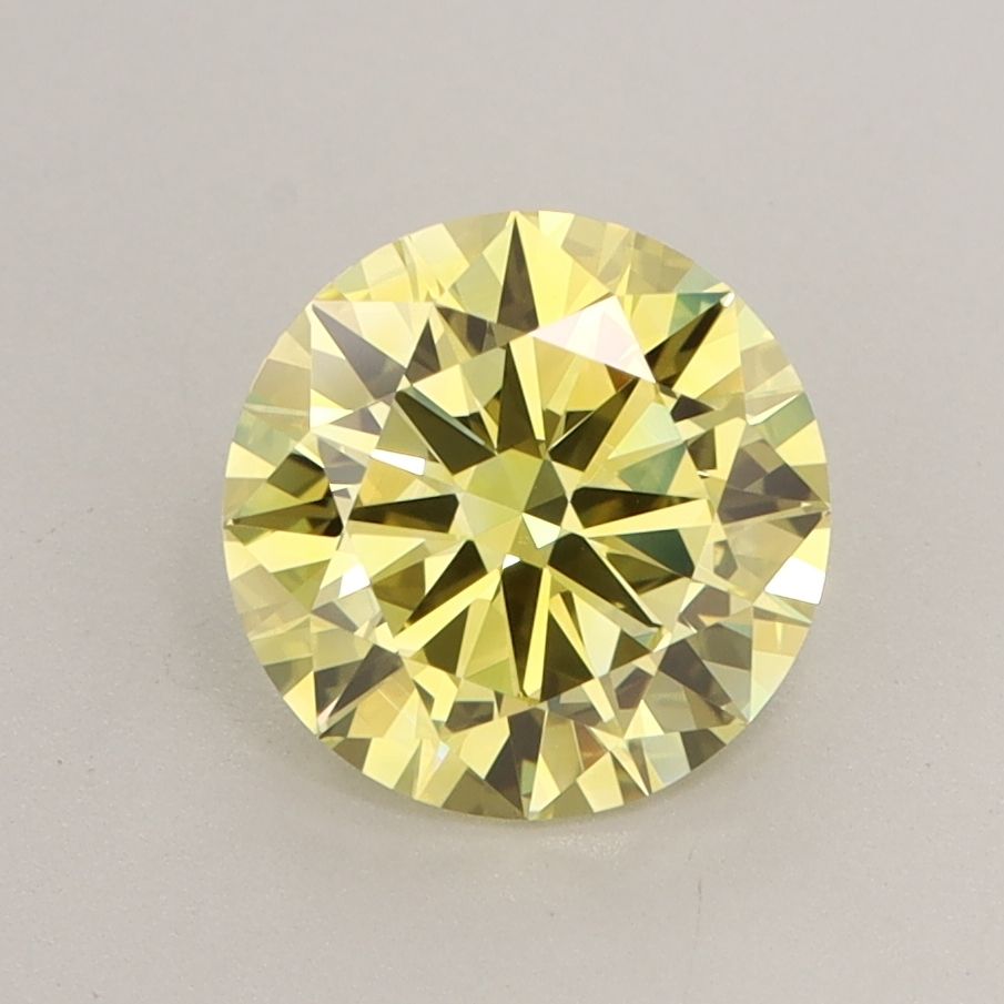 Lab-Grown ROUND Diamond - 1.64 Carat, Fancy Vivid Yellow Color, VVS2 Clarity | Sustainable Luxury, Dazzling Brilliance | IGI | Certified LG629434569