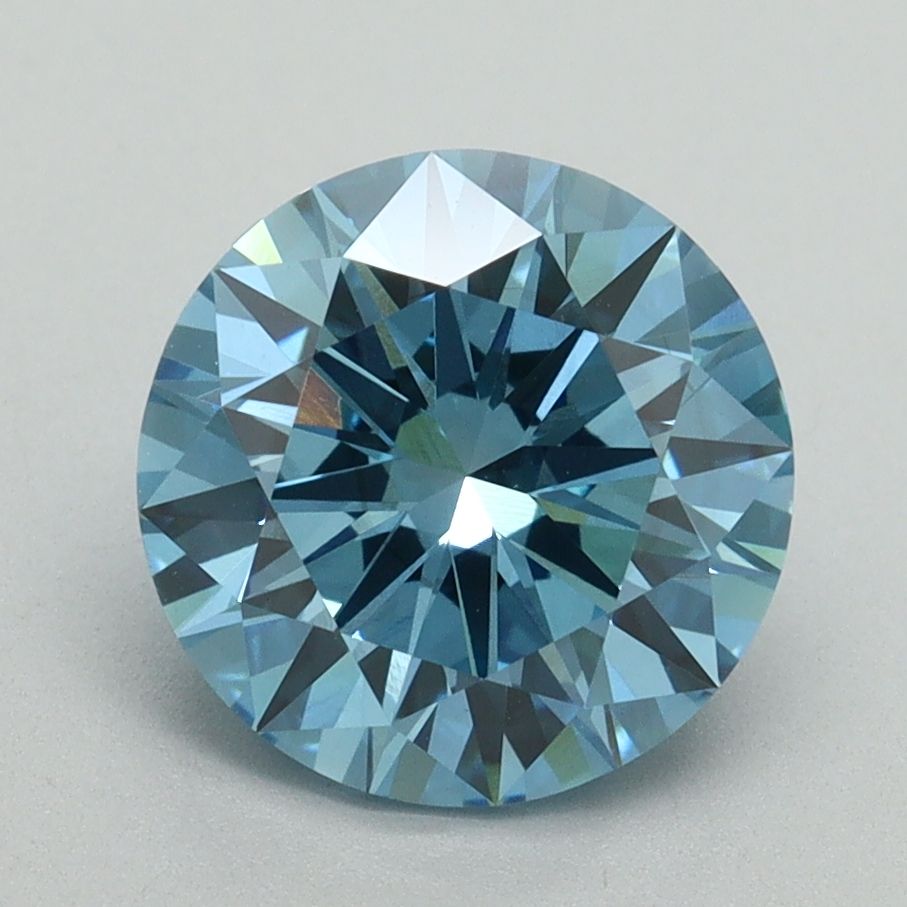 Lab-Grown ROUND Diamond - 2.54 Carat, Fancy Vivid Blue Color, VS1 Clarity | Sustainable Luxury, Dazzling Brilliance | IGI | Certified LG644442212