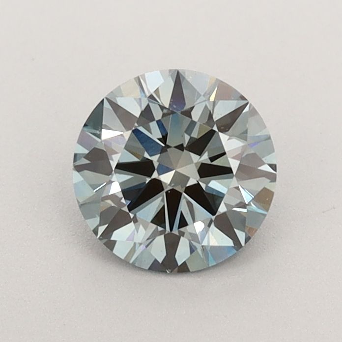 Lab-Grown ROUND Diamond - 0.66 Carat, Fancy Vivid Blue Green Color, VS1 Clarity | Sustainable Luxury, Dazzling Brilliance | IGI | Certified LG578341417