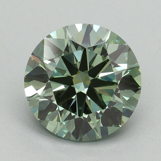 Lab-Grown ROUND Diamond - 2.03 Carat, Fancy Vivid Green Color, VS1 Clarity | Sustainable Luxury, Dazzling Brilliance | IGI | Certified LG642454002