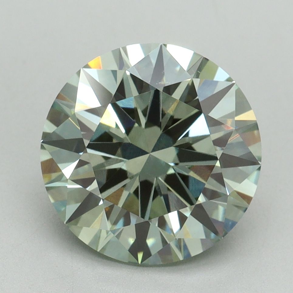 Lab-Grown ROUND Diamond - 3.31 Carat, Fancy Vivid Green Color, VVS2 Clarity | Sustainable Luxury, Dazzling Brilliance | IGI | Certified LG636468793