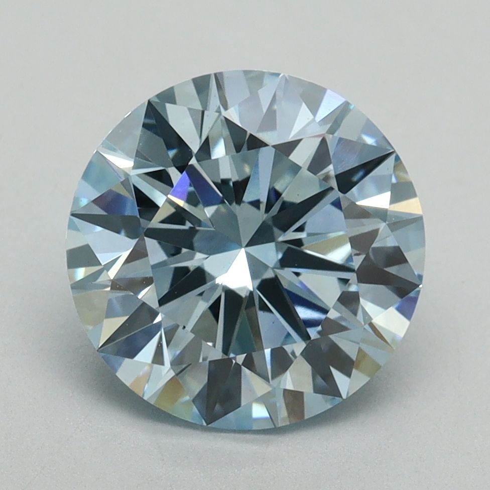 Lab-Grown ROUND Diamond - 3.18 Carat, Fancy Intense Blue Color, VS1 Clarity | Sustainable Luxury, Dazzling Brilliance | IGI | Certified LG636401531