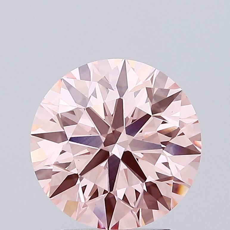 Lab-Grown ROUND Diamond - 2.5 Carat, Fancy Vivid Pink Color, VS1 Clarity | Sustainable Luxury, Dazzling Brilliance | IGI | Certified LG638432585