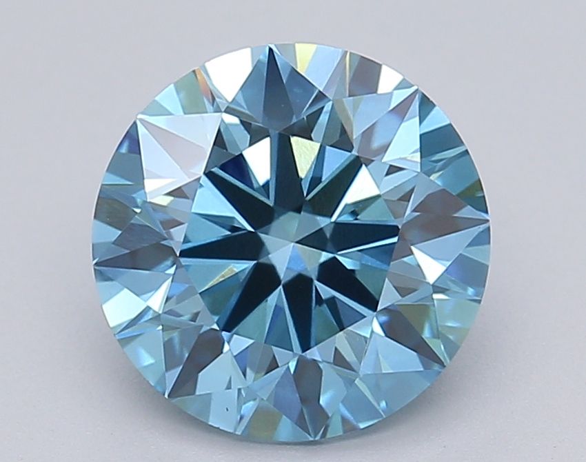 Lab-Grown ROUND Diamond - 2.03 Carat, Fancy Vivid Blue Color, VS1 Clarity | Sustainable Luxury, Dazzling Brilliance | IGI | Certified LG615361342