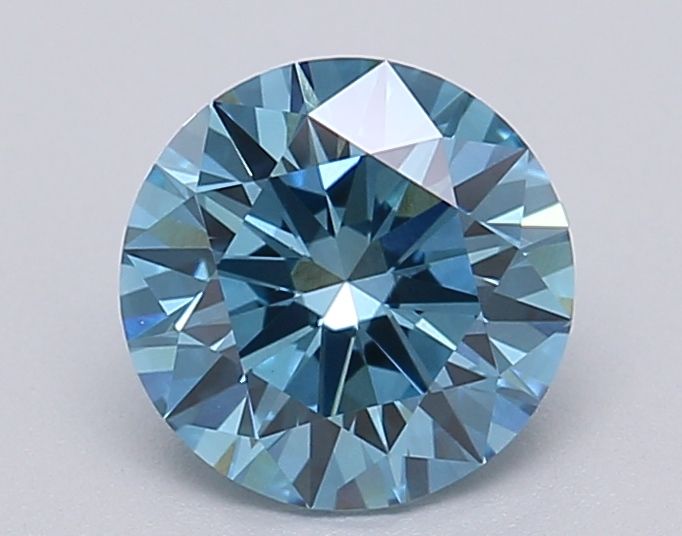 Lab-Grown ROUND Diamond - 0.97 Carat, Fancy Vivid Blue Color, VS1 Clarity | Sustainable Luxury, Dazzling Brilliance | IGI | Certified LG615361364