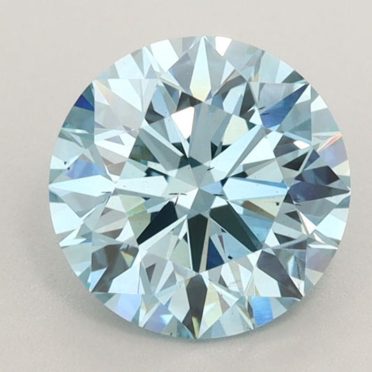 Lab-Grown ROUND Diamond - 1.55 Carat, Fancy Vivid Blue Color, SI1 Clarity | Sustainable Luxury, Dazzling Brilliance | IGI | Certified LG576360523