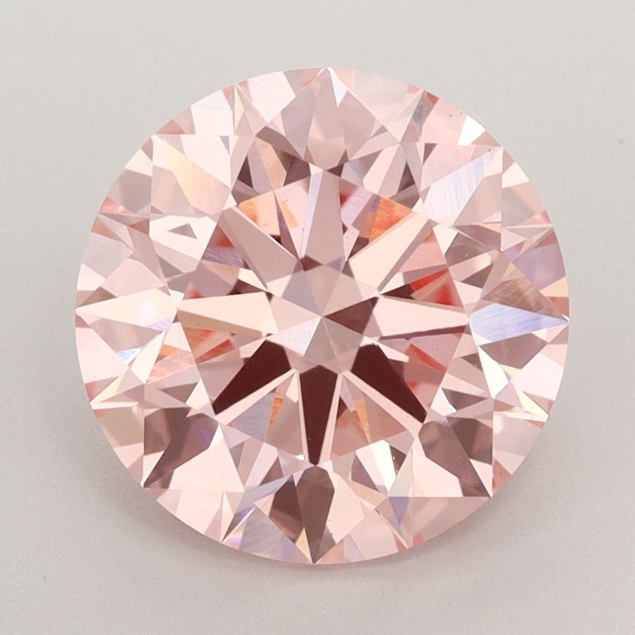 Lab-Grown ROUND Diamond - 3.13 Carat, Fancy Vivid Pink Color, VS1 Clarity | Sustainable Luxury, Dazzling Brilliance | IGI | Certified LG582357562