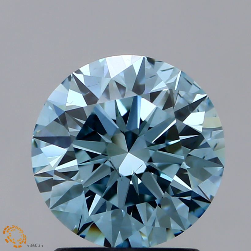 Lab-Grown ROUND Diamond - 1.51 Carat, Fancy Intense Blueish Green Color, SI1 Clarity | Sustainable Luxury, Dazzling Brilliance | IGI | Certified LG355947650