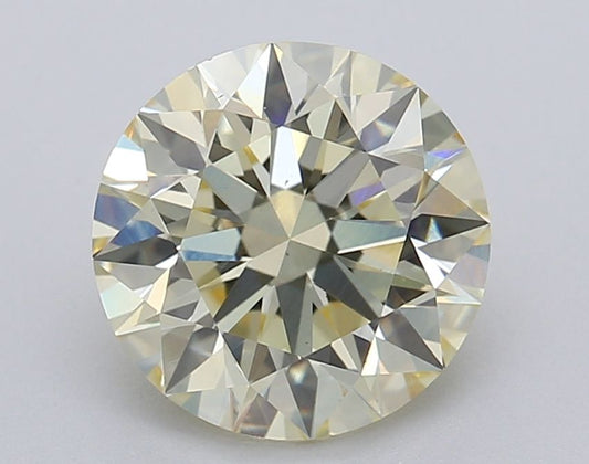 Lab-Grown ROUND Diamond - 2.03 Carat, Fancy Yellow Color, VS2 Clarity | Sustainable Luxury, Dazzling Brilliance | IGI | Certified LG618485768