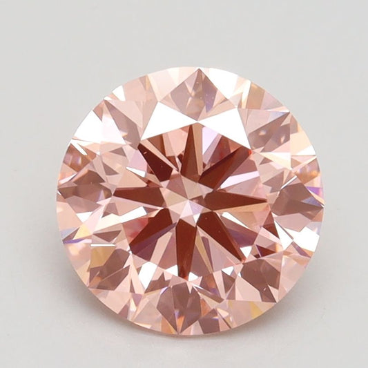 Lab-Grown ROUND Diamond - 2.07 Carat, Fancy Intense Pink Color, VS1 Clarity | Sustainable Luxury, Dazzling Brilliance | IGI | Certified LG532242871