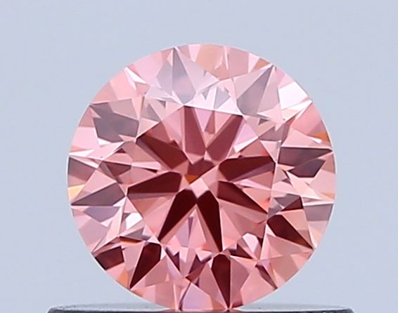 Lab-Grown ROUND Diamond - 0.53 Carat, Fancy Vivid Pink Color, VVS1 Clarity | Sustainable Luxury, Dazzling Brilliance | IGI | Certified LG647472880