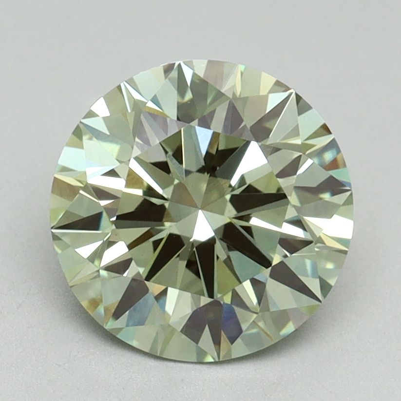 Lab-Grown ROUND Diamond - 2.14 Carat, Fancy Vivid Green Color, VVS2 Clarity | Sustainable Luxury, Dazzling Brilliance | IGI | Certified LG636468747