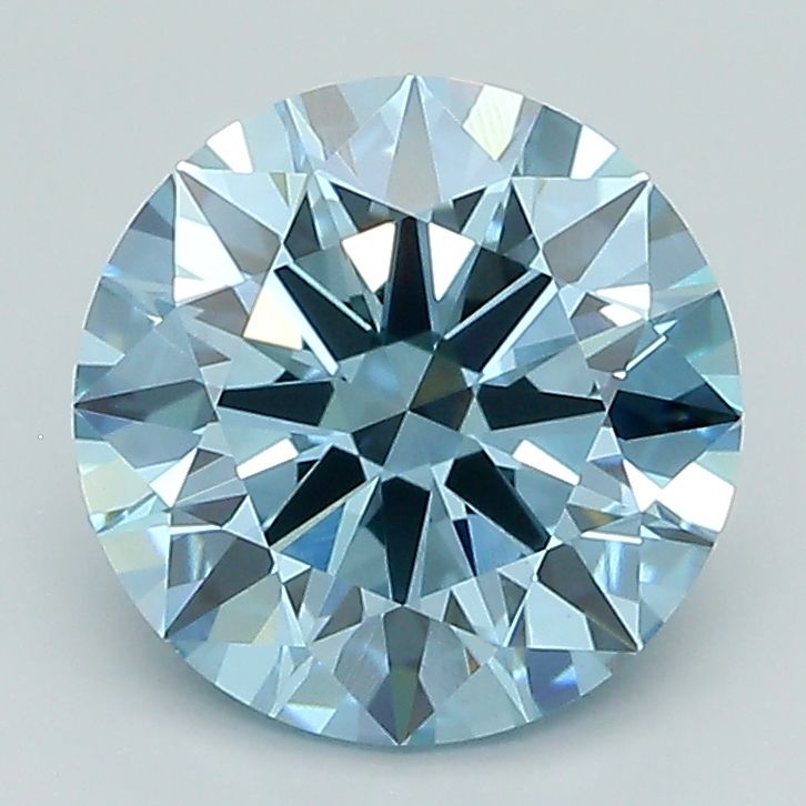 Lab-Grown ROUND Diamond - 2.27 Carat, Fancy Vivid Blue Color, VS1 Clarity | Sustainable Luxury, Dazzling Brilliance | IGI | Certified LG625412519