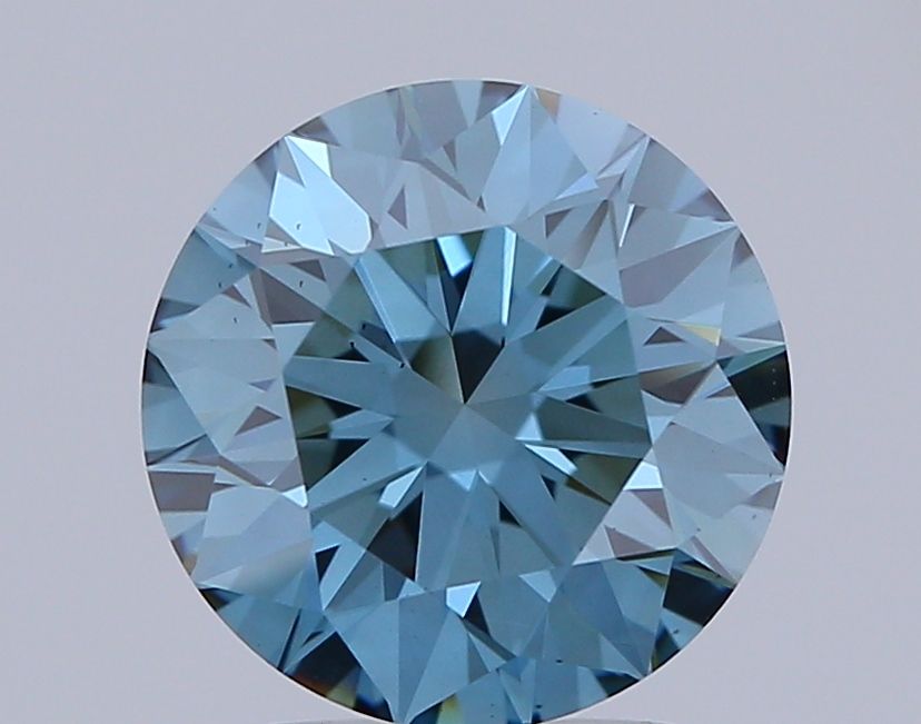 Lab-Grown ROUND Diamond - 2.21 Carat, Fancy Vivid Blue Color, VS2 Clarity | Sustainable Luxury, Dazzling Brilliance | IGI | Certified LG647408894