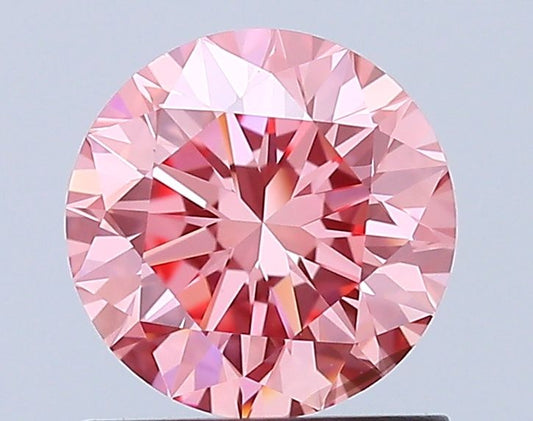 Lab-Grown ROUND Diamond - 1 Carat, Fancy Vivid Pink Color, VS2 Clarity | Sustainable Luxury, Dazzling Brilliance | IGI | Certified LG636482546