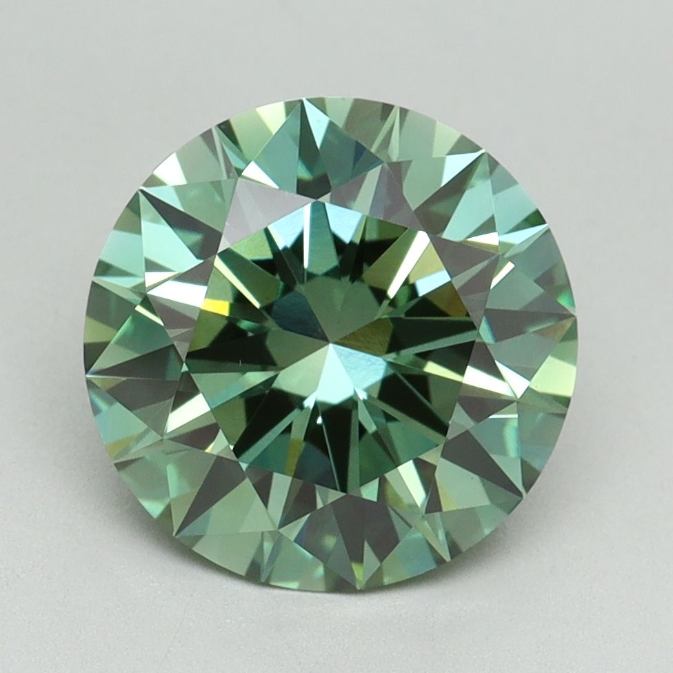 Lab-Grown ROUND Diamond - 3.08 Carat, Fancy Vivid Green Color, VVS2 Clarity | Sustainable Luxury, Dazzling Brilliance | IGI | Certified LG636401496