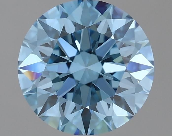 Lab-Grown ROUND Diamond - 1.61 Carat, Fancy Vivid Blue Color, IF Clarity | Sustainable Luxury, Dazzling Brilliance | IGI | Certified LG636412154