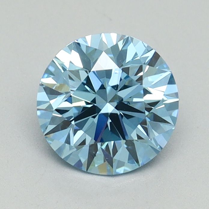 Lab-Grown ROUND Diamond - 1 Carat, Fancy Vivid Blue Color, VS2 Clarity | Sustainable Luxury, Dazzling Brilliance | IGI | Certified LG645458809