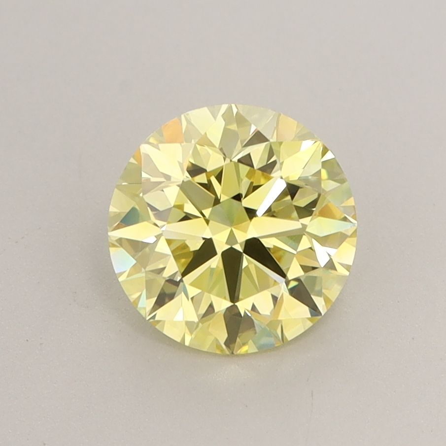 Lab-Grown ROUND Diamond - 1.43 Carat, Fancy Vivid Yellow Color, VVS2 Clarity | Sustainable Luxury, Dazzling Brilliance | IGI | Certified LG629434568