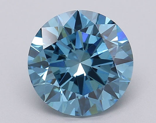 Lab-Grown ROUND Diamond - 2.01 Carat, Fancy Vivid Blue Color, VS1 Clarity | Sustainable Luxury, Dazzling Brilliance | IGI | Certified LG613349377