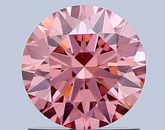 Lab-Grown ROUND Diamond - 1.03 Carat, Fancy Vivid Brownish Pink Color, VVS2 Clarity | Sustainable Luxury, Dazzling Brilliance | IGI | Certified LG647492103