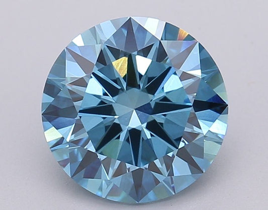 Lab-Grown ROUND Diamond - 2.01 Carat, Fancy Vivid Blue Color, VS1 Clarity | Sustainable Luxury, Dazzling Brilliance | IGI | Certified LG611390208