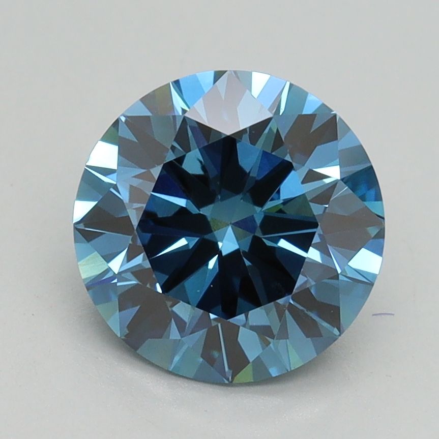 Lab-Grown ROUND Diamond - 2.01 Carat, Fancy Vivid Blue Color, VS2 Clarity | Sustainable Luxury, Dazzling Brilliance | IGI | Certified LG539241527