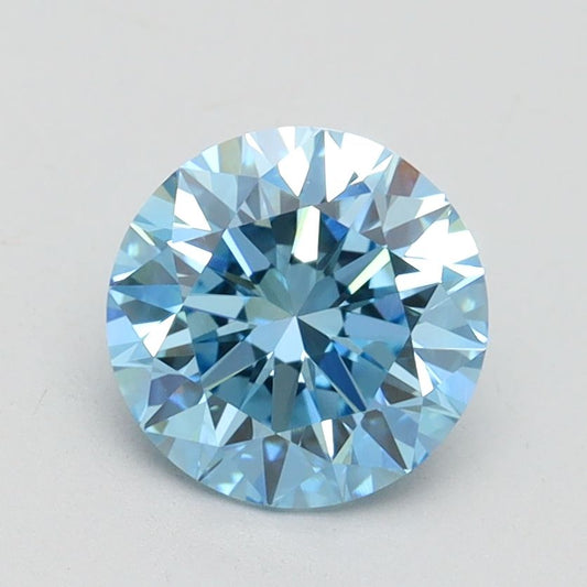 Lab-Grown ROUND Diamond - 1.52 Carat, Fancy Vivid Blue Color, VVS2 Clarity | Sustainable Luxury, Dazzling Brilliance | IGI | Certified LG581311780