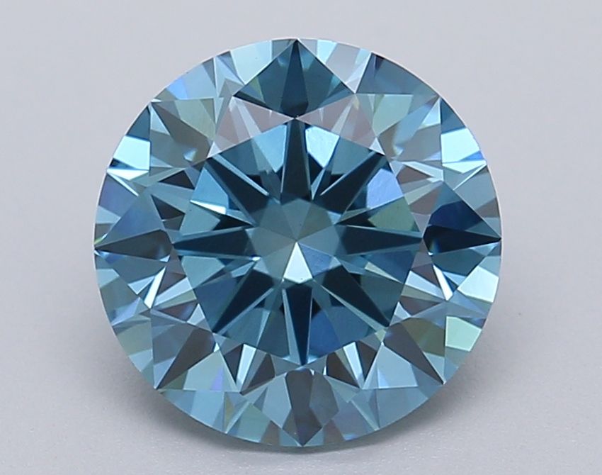 Lab-Grown ROUND Diamond - 2.01 Carat, Fancy Vivid Blue Color, VS1 Clarity | Sustainable Luxury, Dazzling Brilliance | IGI | Certified LG613349432