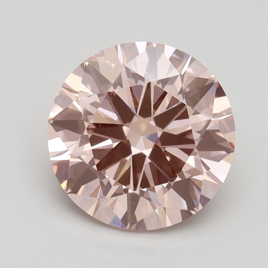 Lab-Grown ROUND Diamond - 2.15 Carat, Fancy Pink Color, VS1 Clarity | Sustainable Luxury, Dazzling Brilliance | IGI | Certified LG529285470