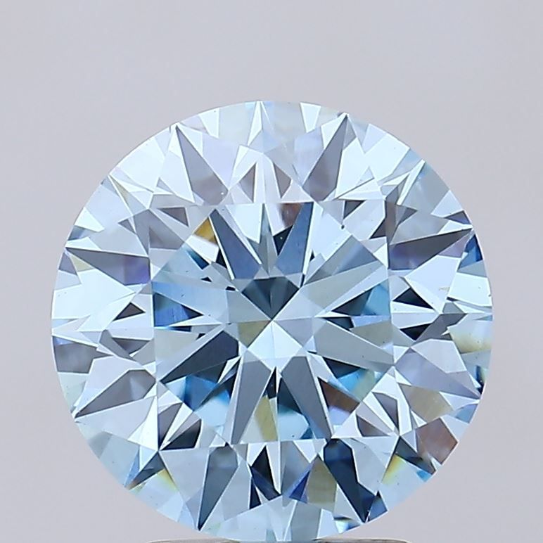 Lab-Grown ROUND Diamond - 3.4 Carat, Fancy Intense Blue Color, VS1 Clarity | Sustainable Luxury, Dazzling Brilliance | IGI | Certified LG620448591