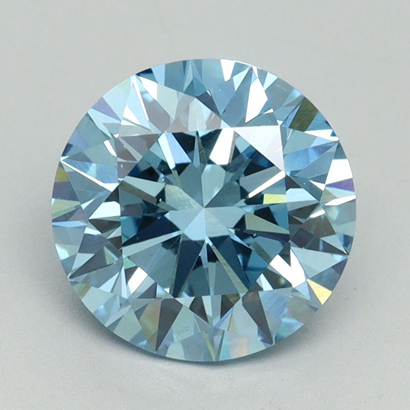 Lab-Grown ROUND Diamond - 2.25 Carat, Fancy Vivid Blue Color, VS2 Clarity | Sustainable Luxury, Dazzling Brilliance | IGI | Certified LG645458805