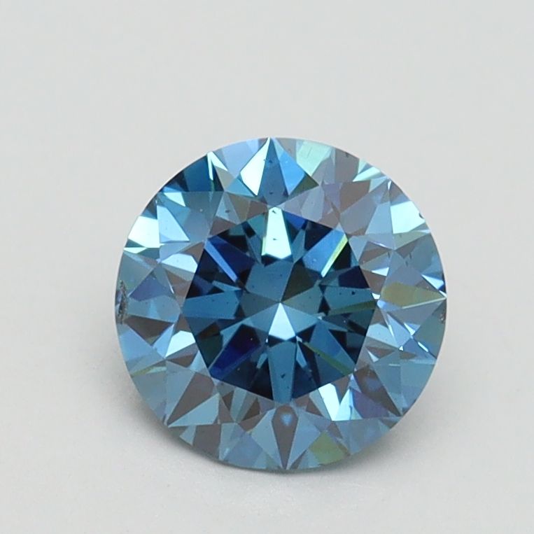 Lab-Grown ROUND Diamond - 1 Carat, Fancy Vivid Blue Color, SI1 Clarity | Sustainable Luxury, Dazzling Brilliance | IGI | Certified LG539241970