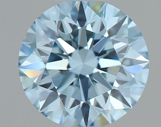 Lab-Grown ROUND Diamond - 0.5 Carat, Fancy Vivid Blue Color, VVS2 Clarity | Sustainable Luxury, Dazzling Brilliance | IGI | Certified LG646476024