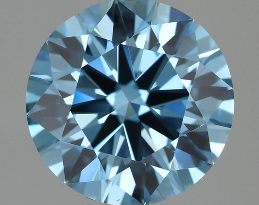 Lab-Grown ROUND Diamond - 2.03 Carat, Fancy Vivid Blue Color, VVS1 Clarity | Sustainable Luxury, Dazzling Brilliance | IGI | Certified LG636412152