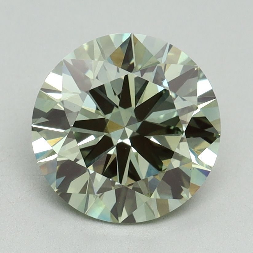 Lab-Grown ROUND Diamond - 2 Carat, Fancy Vivid Green Color, VS1 Clarity | Sustainable Luxury, Dazzling Brilliance | IGI | Certified LG636468791