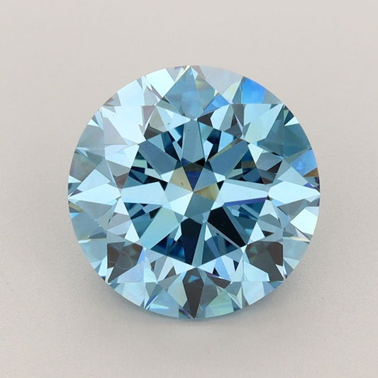 Lab-Grown ROUND Diamond - 3.13 Carat, Fancy Vivid Blue Color, VS1 Clarity | Sustainable Luxury, Dazzling Brilliance | IGI | Certified LG600336486