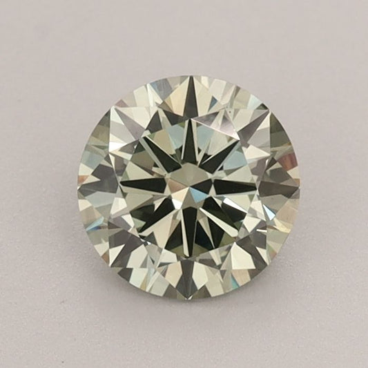 Lab-Grown ROUND Diamond - 0.76 Carat, Fancy Vivid Green Color, VS1 Clarity | Sustainable Luxury, Dazzling Brilliance | IGI | Certified LG636402324