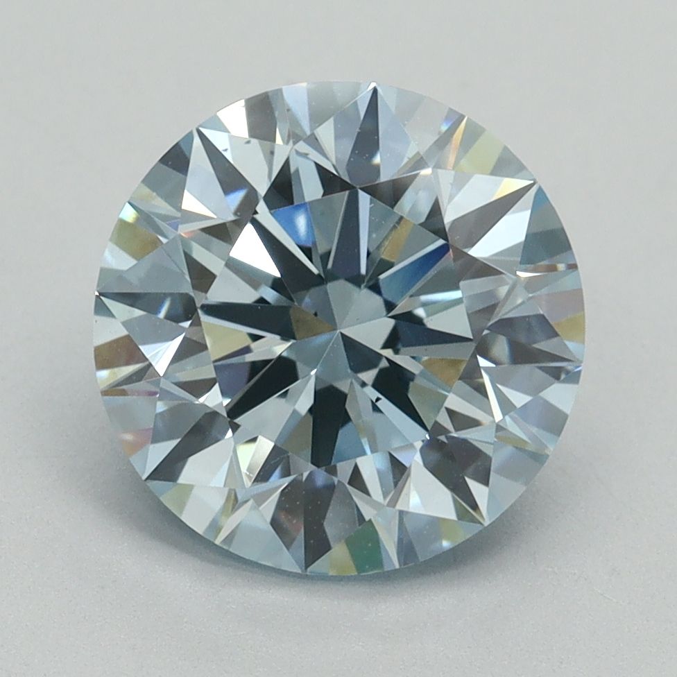 Lab-Grown ROUND Diamond - 3.12 Carat, Fancy Vivid Blue Color, VS2 Clarity | Sustainable Luxury, Dazzling Brilliance | IGI | Certified LG634405132