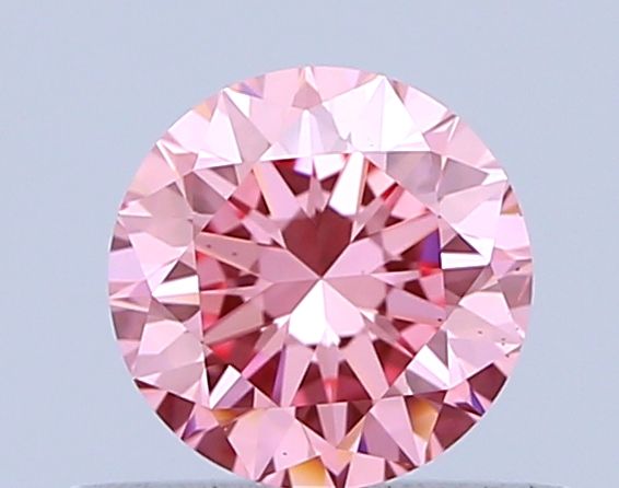 Lab-Grown ROUND Diamond - 0.5 Carat, Fancy Vivid Pink Color, VS2 Clarity | Sustainable Luxury, Dazzling Brilliance | IGI | Certified LG645469121