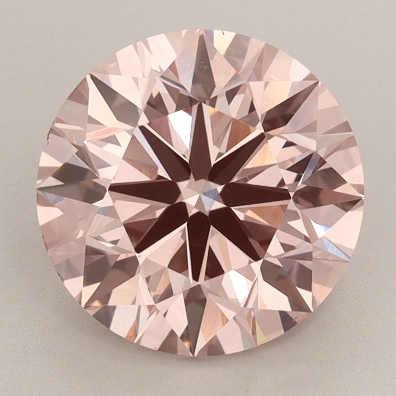 Lab-Grown ROUND Diamond - 3 Carat, Fancy Intense Brownish Pink Color, VS1 Clarity | Sustainable Luxury, Dazzling Brilliance | IGI | Certified LG635479940