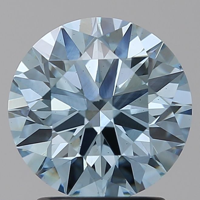 Lab-Grown ROUND Diamond - 2 Carat, Fancy Vivid Blue Color, VS2 Clarity | Sustainable Luxury, Dazzling Brilliance | IGI | Certified LG638446782