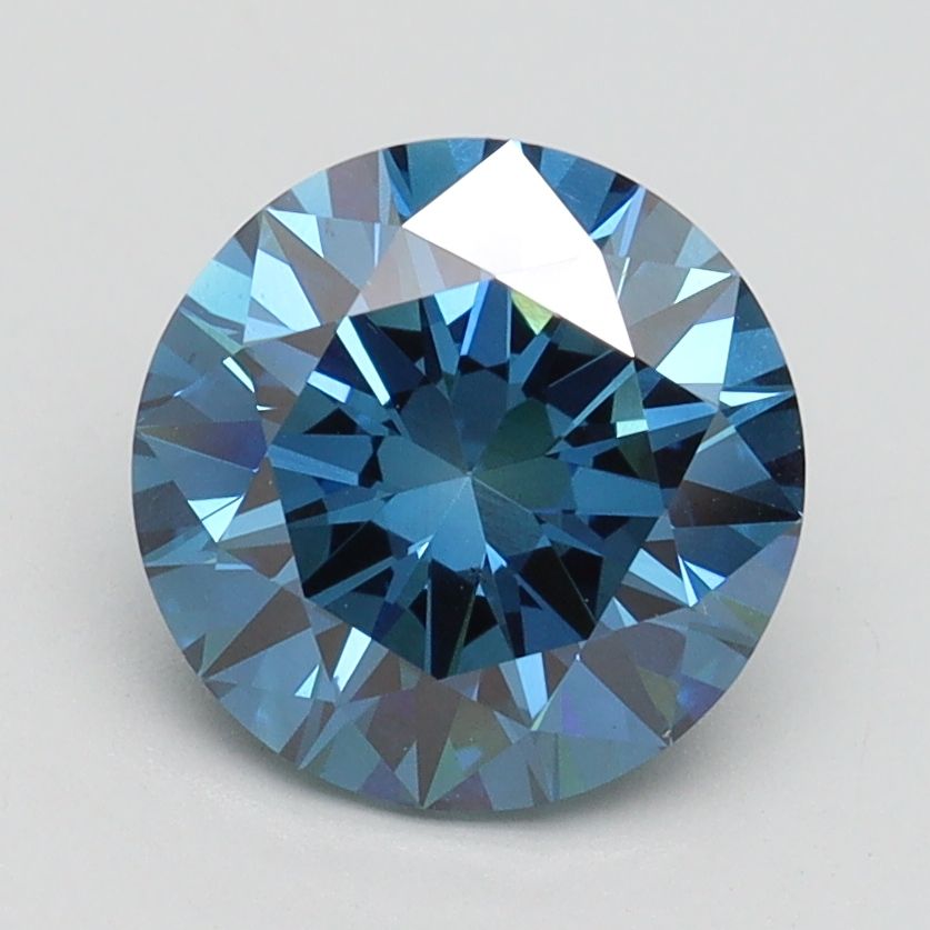 Lab-Grown ROUND Diamond - 2 Carat, Fancy Vivid Blue Color, VS1 Clarity | Sustainable Luxury, Dazzling Brilliance | IGI | Certified LG539241532