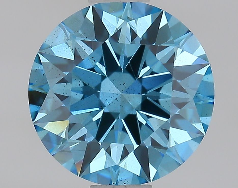 Lab-Grown ROUND Diamond - 1.07 Carat, Fancy Vivid Blue Color, VS2 Clarity | Sustainable Luxury, Dazzling Brilliance | IGI | Certified LG644437142