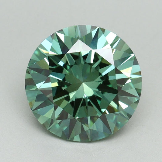 Lab-Grown ROUND Diamond - 3.03 Carat, Fancy Vivid Green Color, VS1 Clarity | Sustainable Luxury, Dazzling Brilliance | IGI | Certified LG636401541