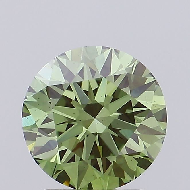 Lab-Grown ROUND Diamond - 1.9 Carat, Fancy Vivid Green Color, VS2 Clarity | Sustainable Luxury, Dazzling Brilliance | IGI | Certified LG635400316